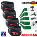 4X 3.8Ah Ersatz Für Bosch Akku 18V PBA PSB Psr,Kompatibel Mit 18V Green Werkz 
