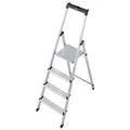 KRAUSE Stufen-Stehleiter "MONTO Solidy", 4 Sprossen, Aluminium - silberfarben