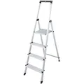 Krause Stehleiter Monto Solidy, 126221, mit Plattform, aus Aluminium, bis 150kg, mit 4 Stufen