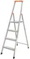 Krause Solidy - Stufenleiter - 4 Stufen - Arbeitshöhe: 2.85 m - Aluminium (126221)