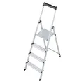 Krause Monto Alu Stufen-Stehleiter SOLIDY 1x4 Tritte Aluleiter Stehleiter