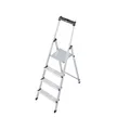 KRAUSE Stehleiter einseitig MONTO Solidy silber 4 Stufen, H: 160,0 cm