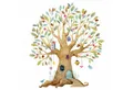 nikima Wandtattoo 241 Wandtattoo bunter Baum Eiche (PVC-Folie), In 2 vers. Größen