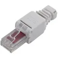 TRU COMPONENTS RJ45 Stecker, Cat 6 Stecker, gerade Polzahl Sensoren 8 Grau 1 St.