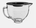 KitchenAid 5KSM5GB Glasschüssel mit Griff Silikondeckel 4,7L Schüssel klar
