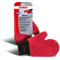 SONAX 4282000 Microfaser WaschHandschuh in Rot, 1 Stück