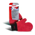 SONAX 4282000 Microfaser WaschHandschuh in Rot, 1 Stück