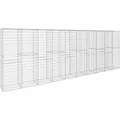 vidaXL Gabionenwand mit Abdeckung Verzinkter Stahl 600 x 50 x 200 cm 145089