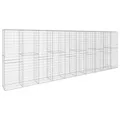 Gabionenwand mit Abdeckung Stahl Gabione Steinkorb Mauer 6 x 5 x 2 m 1400 kg/m³