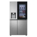 LG GSXE81PYBD Side-by-Side Kühlschrank mit Gefrierfach (628 L, Energieklasse D) mit InstaView, Door-in-Door, Eis- und Wasserspender, Super Freeze, Silber