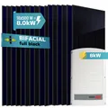 SUNNIVA 8.0 kW Solaranlage, 16x 500 W Solarmodule Fullblack Bifacial, Wechselrichter SolarEdge SE8K (3-phasig)