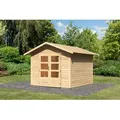 Gartenhaus KARIBU ""Tarmstedt 6" naturbelassen", beige (naturbelassen), ohne Fußboden, Gartenhäuser, aus hochwertiger nordischer Fichte