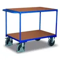 Schwerer Tischwagen 1000 kg mit 2 Ladeflächen Typ XL + EasySTOP