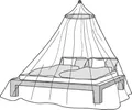 Moskitonetz Doppelbett home protect ohne Bohren weiss 1250x250 cm