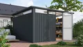 Karibu Gartenhaus "Metall mit Lichtband aus Kunststoff, Østen 4", in verschiedenen Farben anthrazit ohne Fußboden