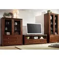 Wohnwand HOME AFFAIRE "Gotland", braun (dunkelbraun), Kastenmöbel-Sets, bestehend aus 1 Highboard, 1 TV-Lowboard und 1 Vitrine