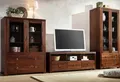 Wohnwand "Gotland", (Set, 3 St.), bestehend aus 1 Highboard, 1 TV-Lowboard und 1 Vitrine, dunkelbraun