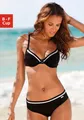 Bügel-Bikini, mit Kontrastdetails, Gr. 36 - Cup B, schwarz Cup B
