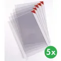 Selbsthaftende Taschen mit magnetischer Ecke, rote Ecke