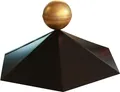 Pavillonhaube Karibu 6-Eck 35,5 x 35,5 cm, schwarz