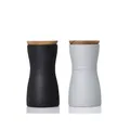 2er Set Pfeffer- und Salzmühle TWIN black & grey schwarz grau CeraCut® AdHoc