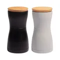 AdHoc Pfeffer- & Salzmühlen-Set Twin, 13,3 cm, schwarz und grau