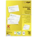 Sigel LP800 Bedruckbare Visitenkarten, glatte Kanten 85 x 55 mm Hochweiß 100 St. Papierformat: DIN A4