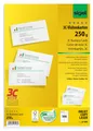SIGEL LP800 bedruckbare Visitenkarten 3C, 100 Stück (10 Blatt), hochweiß, glatte