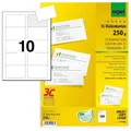 SIGEL Visitenkarten LP800 satiniert weiß 250 g/qm, 100 St.