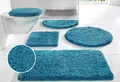 Badematte "Sanremo, Badvorleger, Badezimmer Teppich, sehr weich", rutschhemmend beschichtet, fußbodenheizungsgeeignet-schnell trocknend, Badteppich, unifarben, rechteckig, rund & als 3-tlg. Set erhältlich smaragd 3 St. 3-tlg. Hänge-WC Set - 3 St.