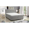Boxspringbett 140x200 Hotelbett Bonellfederkern Topper Paxos 1 Chester hellgrau