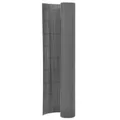 vidaXL Gartentor Gartenzaun Doppelseitig 110x400 cm Grau grau