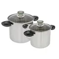 Bo-Camp Elegance Compact Kochtopf-Set, Edelstahl, 4-teilig