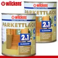 Wilckens 2 x 750 ml Parkettlack 2in1 glänzend Fußbodenlack Holzboden Korkboden