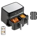 Doppel-Heißluftfritteuse Dual Easy Fry & Grill schwarz, 2.700 Watt, 2 Körbe 5,2 Liter + 3,1 Liter