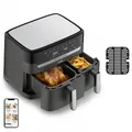 Tefal Dual Easy Fry & Grill EY905B Doppel 8,3 l Eigenständig 2700 W Heißluftfritteuse Grau