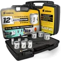 Amboss M 42 Bi-Metall Lochsägen Set Ø 20-68 mm (12-teilig) / Für Aluminium, Stahl, Gipskarton, Holz etc. / White Edition 12 Universal Power Set