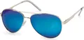 styleBREAKER polarisierte Flieger Sonnenbrille, Pilotenbrille mit Federscharnier, Etui und Putztuch, Uni 09020046