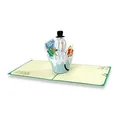 paperdora® 3D Pop-Up-Karte „Weihnachten“ mit Umschlag und Wachssiegel - Karte Glückwunschkarte Grußkarte Geschenkkarte Geschenk Gutschein