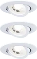 PLM 93388 - Einbauleuchte, 4,8 W, 3000 K, 70°, rund, weiß matt, 3er Set