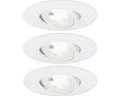 LED Einbauleuchten-Set 3x4,8W 3x580 lm 3000 K schwenkbar weiß/matt Ø 8,2/7,5 cm