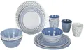 Bo-Camp Mix & Match Geschirrset, 16-teilig, blau