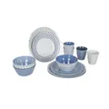 Bo-Camp Mix & Match Geschirrset, 16-teilig, blau