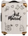 Spardose Brautpaar Geldgeschenk Geschenkidee Hochzeitsgeschenk Trolley Koffer »Just Married« Keramik