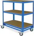 Kommissionierwagen/Etagenwagen mit 3 Ebenen, BxTxH 900x500x1030mm, blau, Tragkraft 200 kg