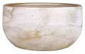 INNA-Glas Keramik Blumenschale AETIOS, Farbverlauf, weiß-Gold, 13cm, Ø28cm