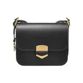 Fossil Damentasche Lennox, glattes Rindsleder Flap Crossbody, schwarz, L: 20,3 cm, B: 5,7 cm, H: 17,1 cm, ZB1924001