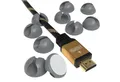 EAZY CASE Kabelführung 12x Kabelmanagement Set, Kabelbinder Clips Kabelmanagement Selbstklebend Kabel Organizer Grau