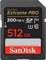 SanDisk Extreme PRO 512 GB SDHC Memory Card 200MB/s 140MB/s UHS-I Class 10 U3 V30 (SDSDXXD-512G-GN4IN)