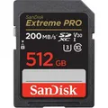 SanDisk SD-Karte Extreme Pro, 512GB, bis 200 MB/s, SDXC, mit V30 und UHS-I U3